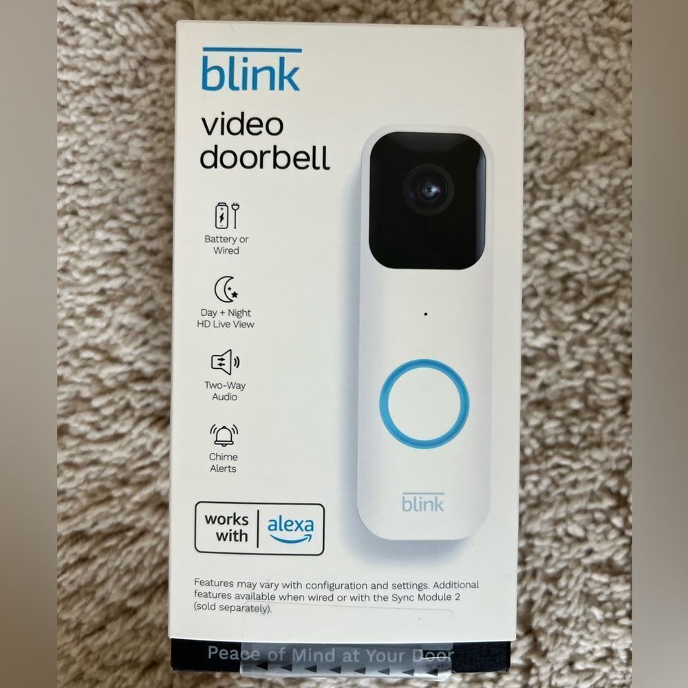 Blink Video Doorbell 2Way Audio HD Video Motion & Chime Wireless/Wired-White - Picture 3 of 7